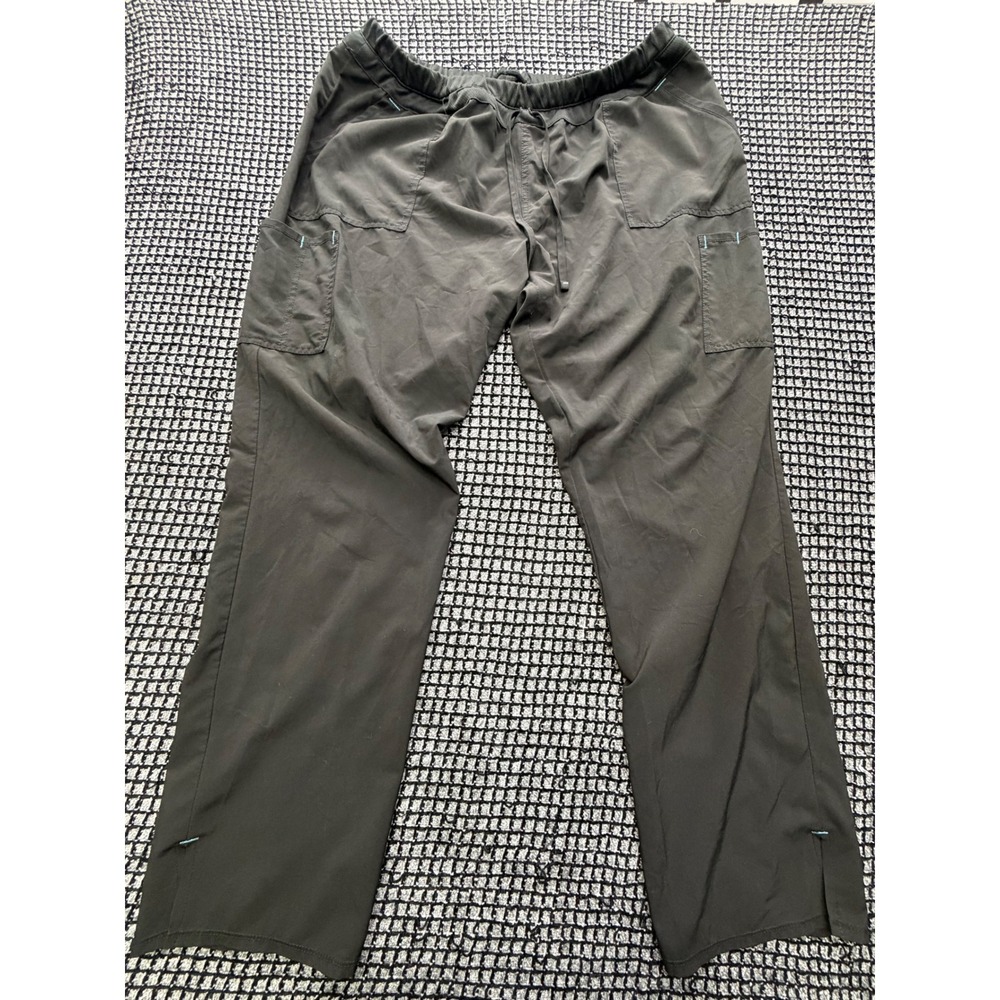 Koi Scrub Pants Womens XL Black Cargo Drawstring Next Gen WM072A